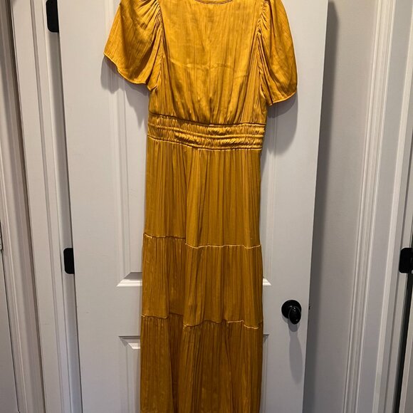 Anthropologie Gold Maxi Dress - Picture 4 of 4